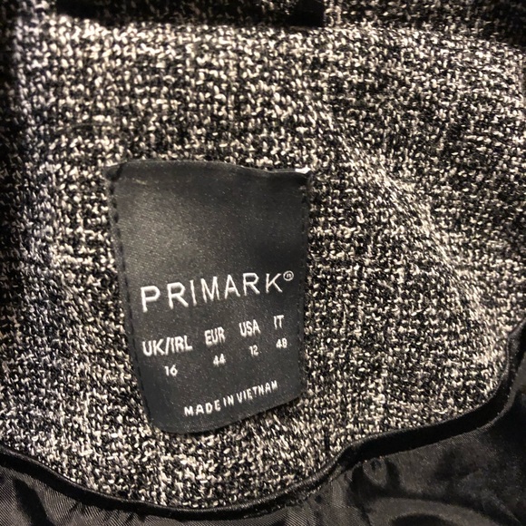 Primark Women’s Tweed Parka Coat Grey sz: 12 - Picture 5 of 8